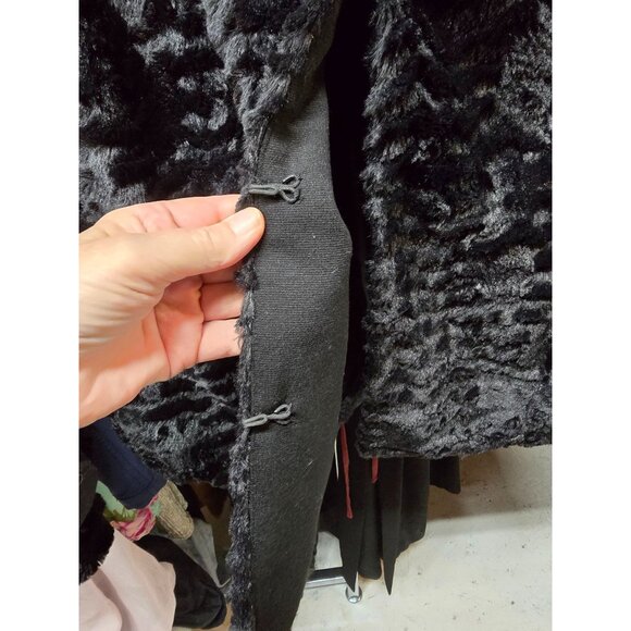 JM Collection Womens Black Faux Fur Jacket Medium - Picture 9 of 16